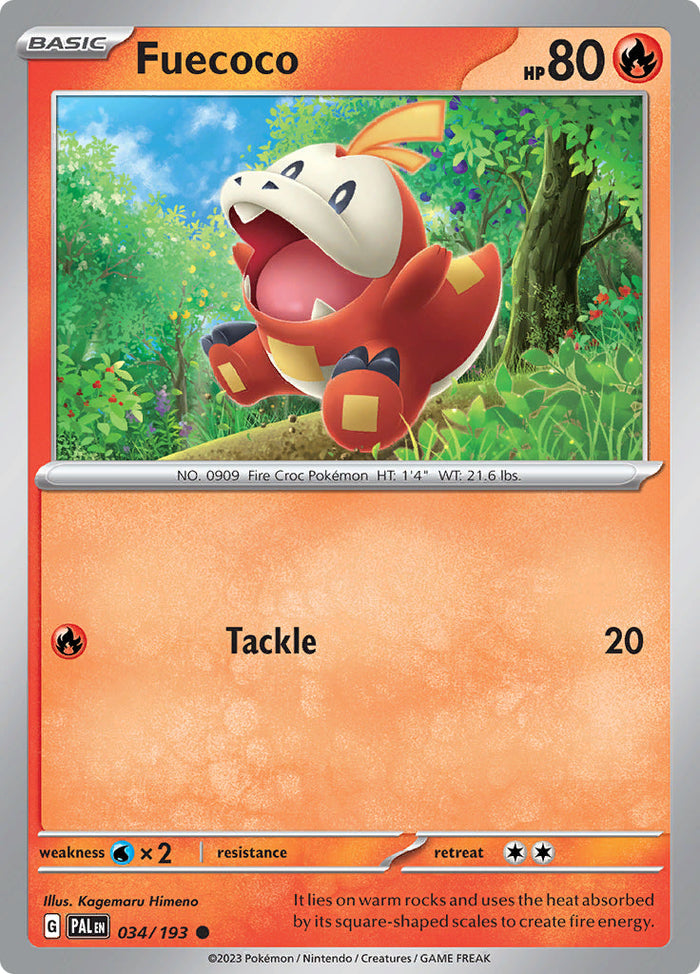 0034 Fuecoco Common Paldea Evolved