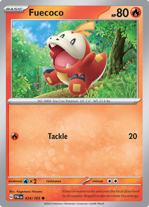 0034 Fuecoco Common Paldea Evolved