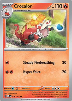 0036 Crocalor Uncommon Paldea Evolved