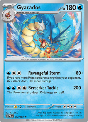 0043 Gyarados Rare Paldea Evolved