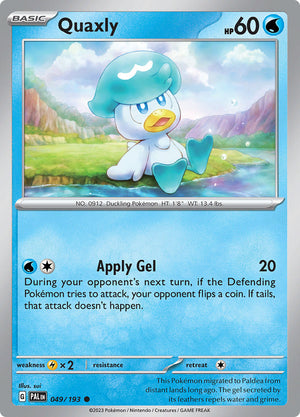 0049 Quaxly Common Paldea Evolved