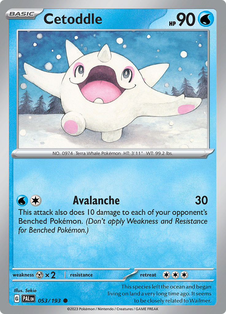 Pokemon Paldea Evolved Cetoddle #53