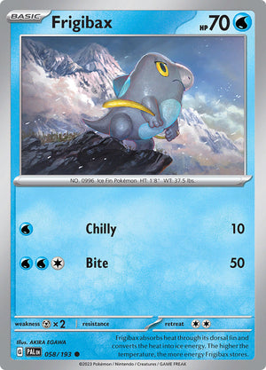 0058 Frigibax Common Paldea Evolved