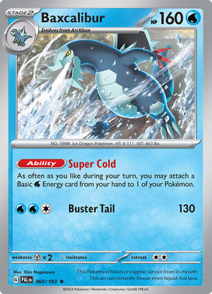 0060 Baxcalibur Rare Paldea Evolved
