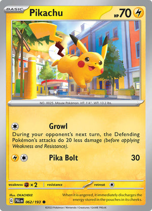 0062 Pikachu Common Paldea Evolved