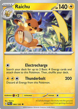 0064 Raichu Uncommon Paldea Evolved