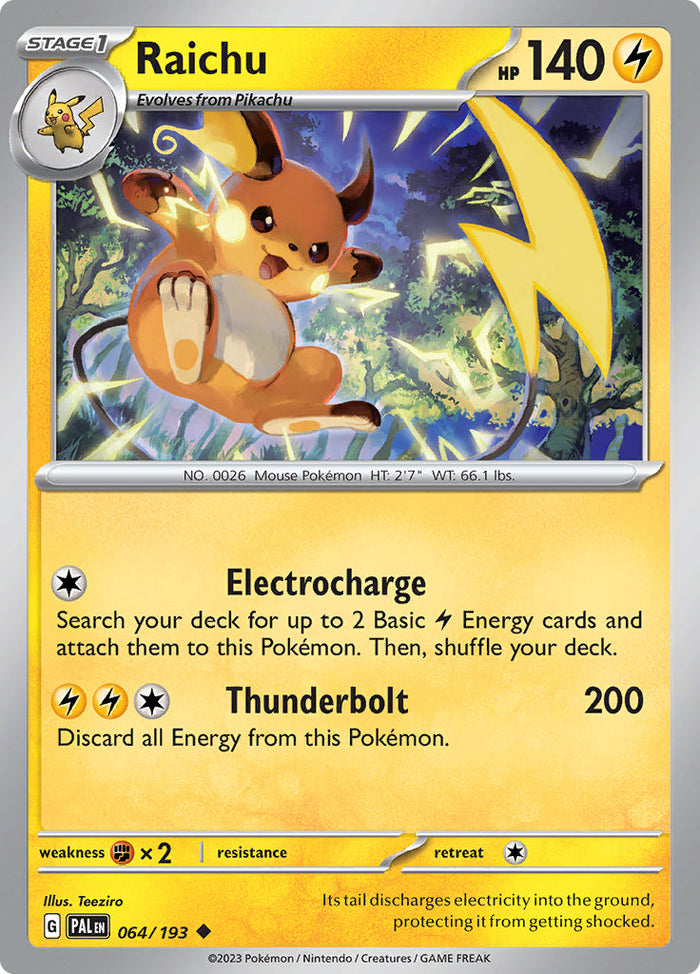 0064 Raichu Uncommon Paldea Evolved
