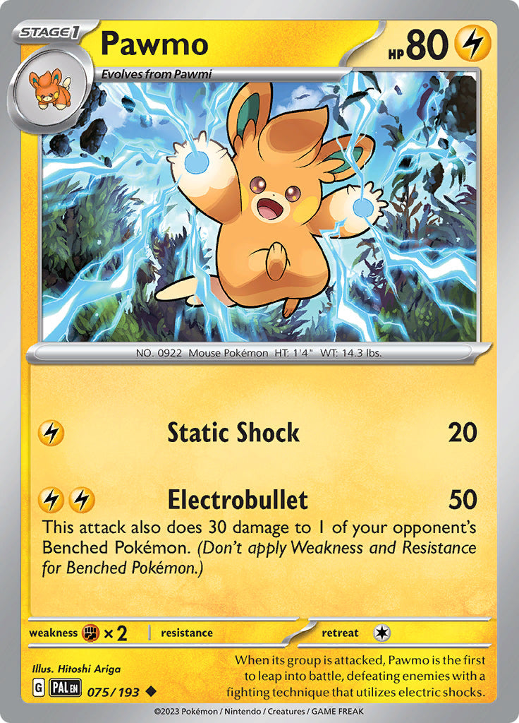 0075 Pawmo Uncommon Paldea Evolved