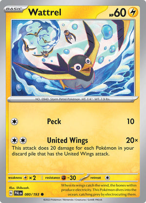 0080 Wattrel Common Paldea Evolved