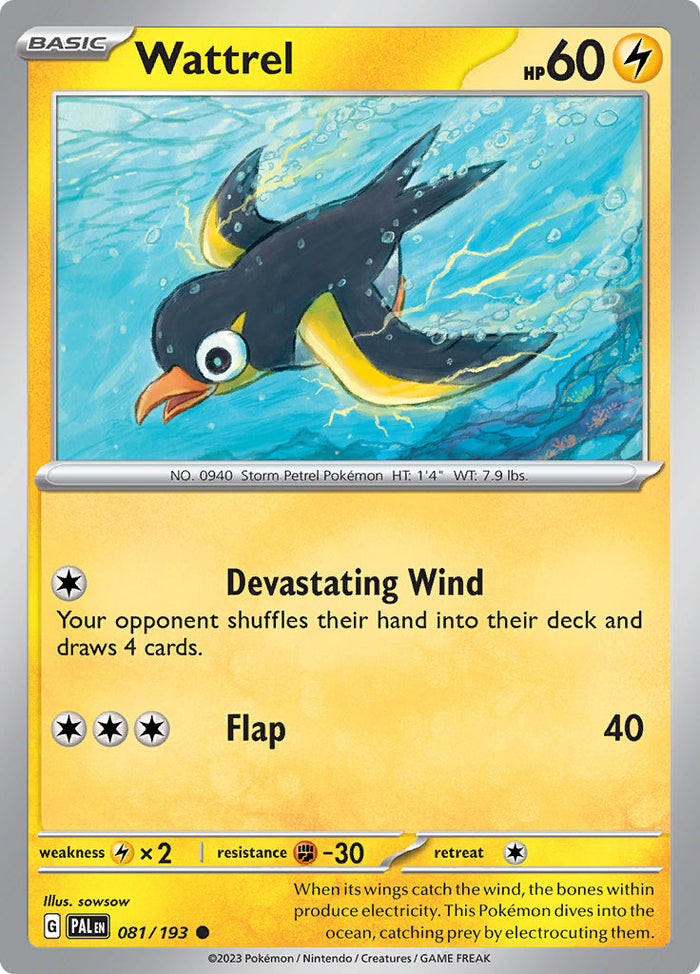 0081 Wattrel Common Paldea Evolved