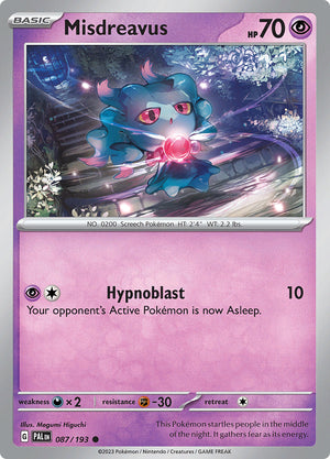 0087 Misdreavus Common Paldea Evolved