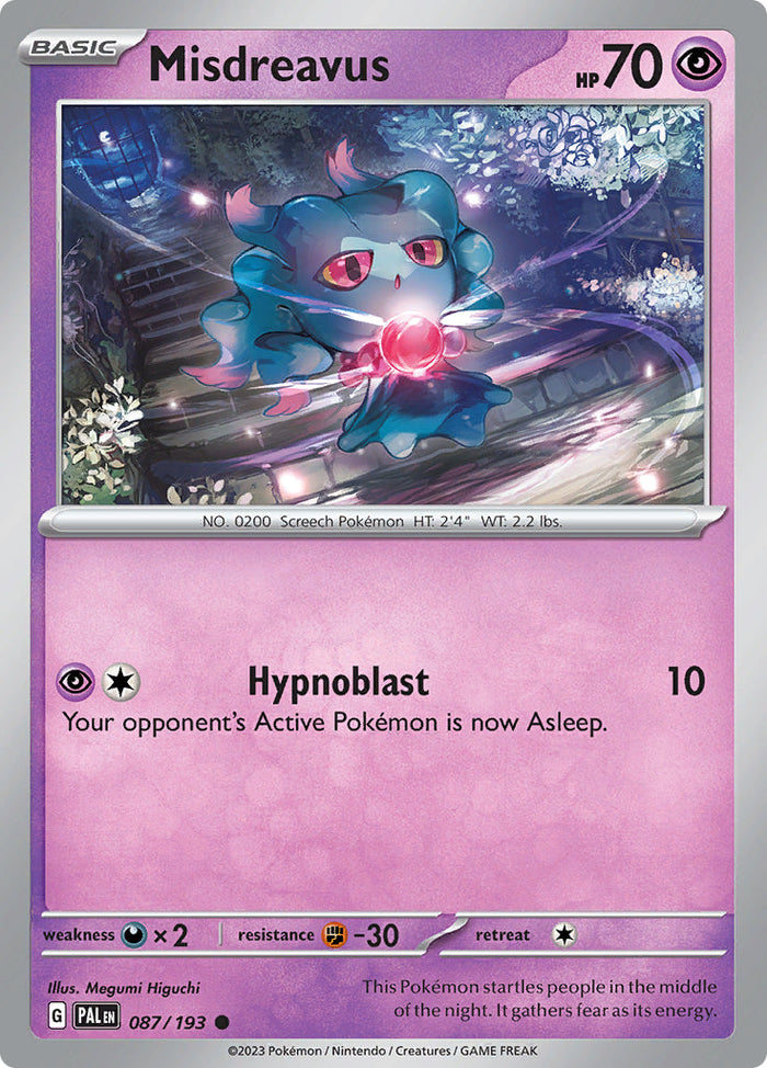 0087 Misdreavus Common Paldea Evolved