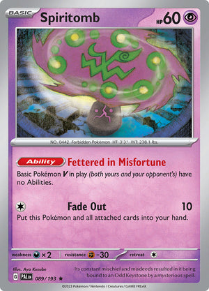 0089 Spiritomb Rare Paldea Evolved