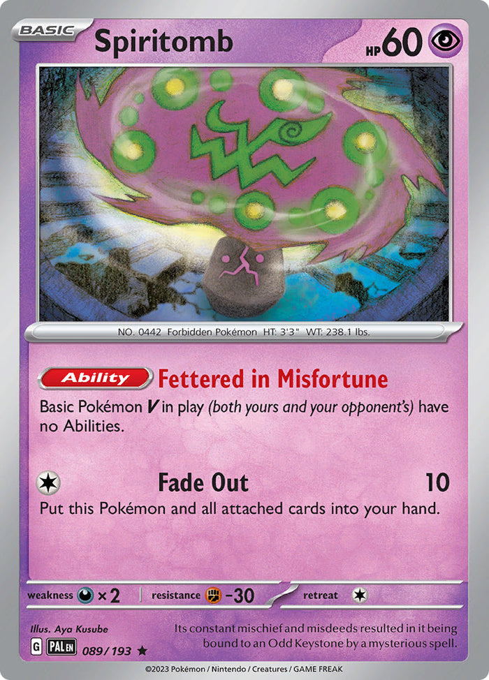 0089 Spiritomb Rare Paldea Evolved