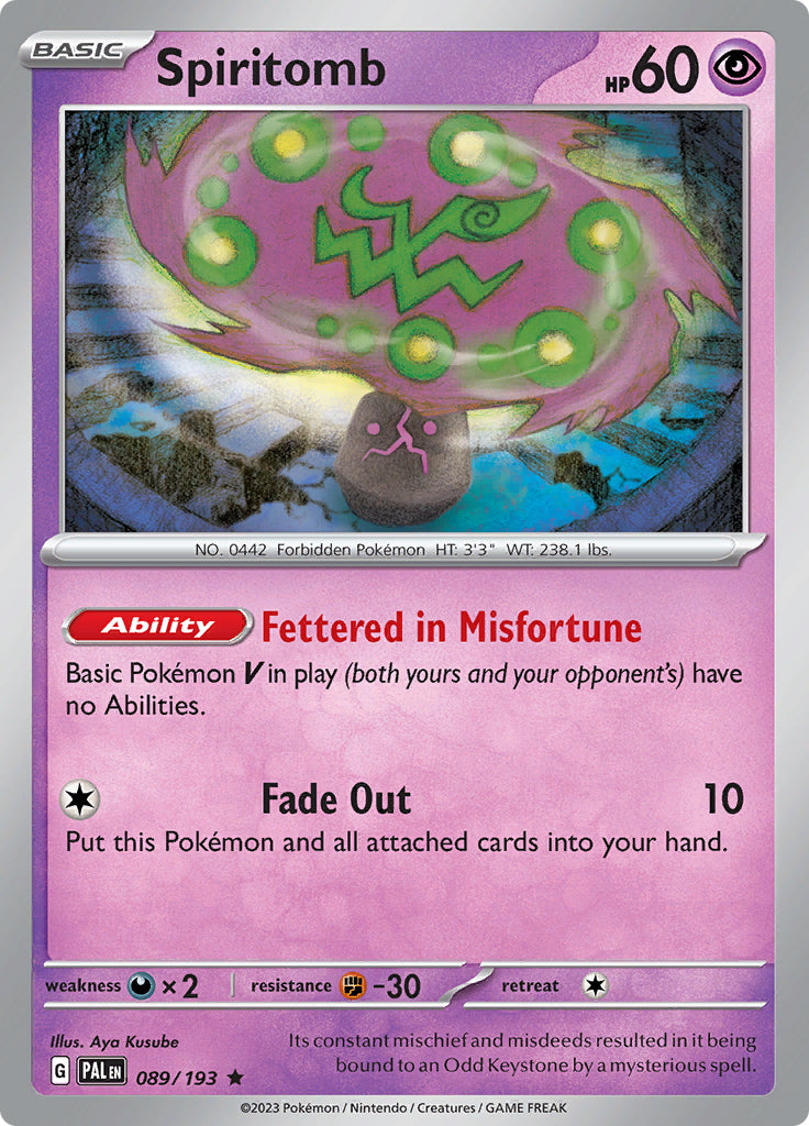 0089 Spiritomb Rare Paldea Evolved