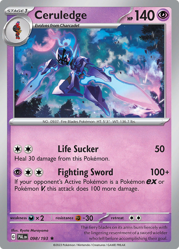 0098 Ceruledge Rare Paldea Evolved