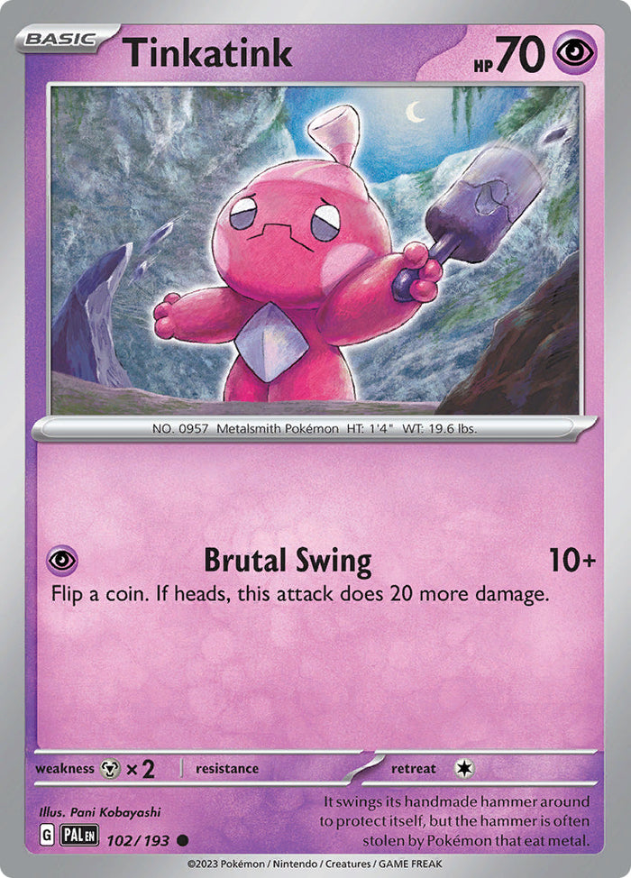 0102 Tinkatink Common Paldea Evolved