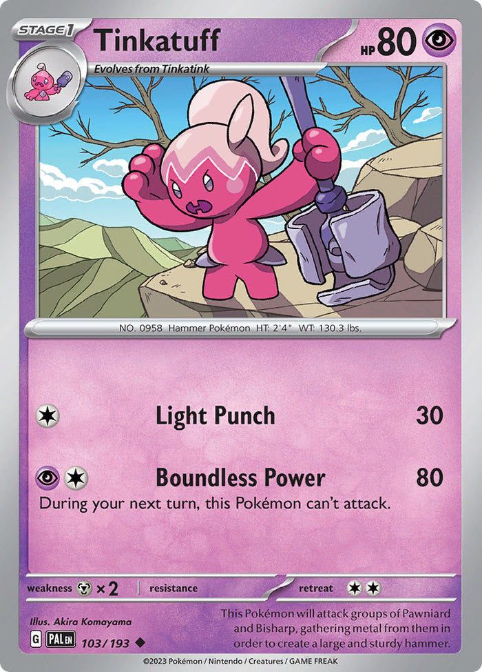 0103 Tinkatuff Uncommon Paldea Evolved