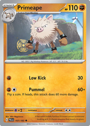 0107 Primeape Uncommon Paldea Evolved