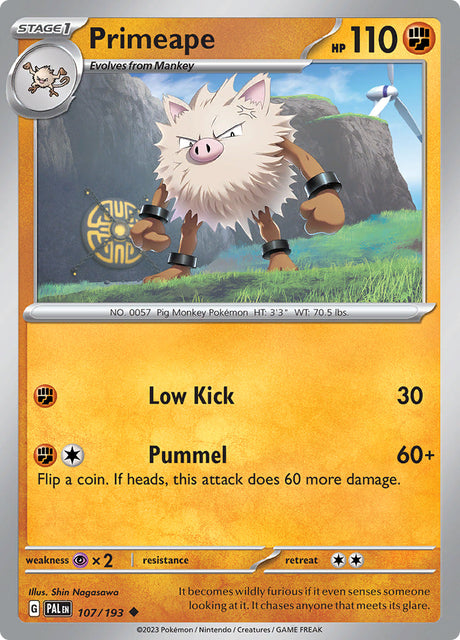 Pokemon Paldea Evolved Primeape #107