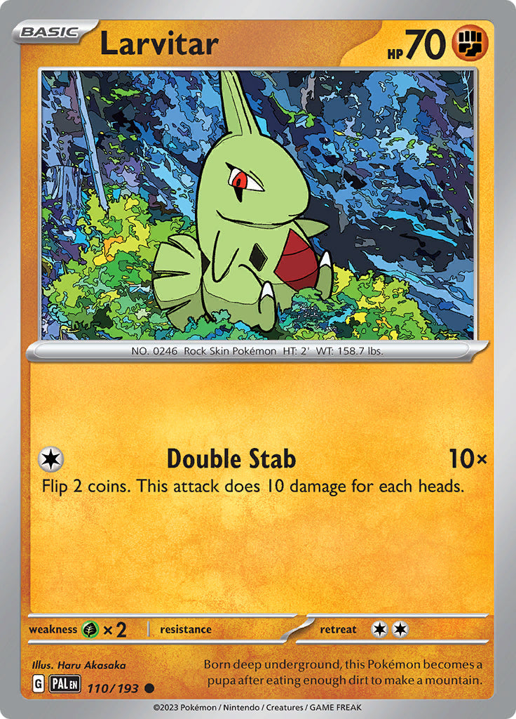 0110 Larvitar Common Paldea Evolved