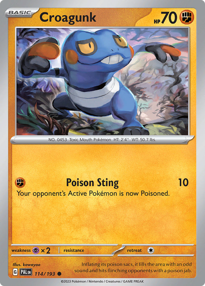 0114 Croagunk Common Paldea Evolved