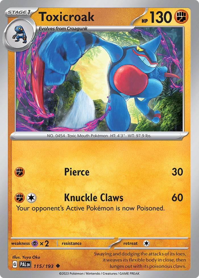 0115 Toxicroak Uncommon Paldea Evolved