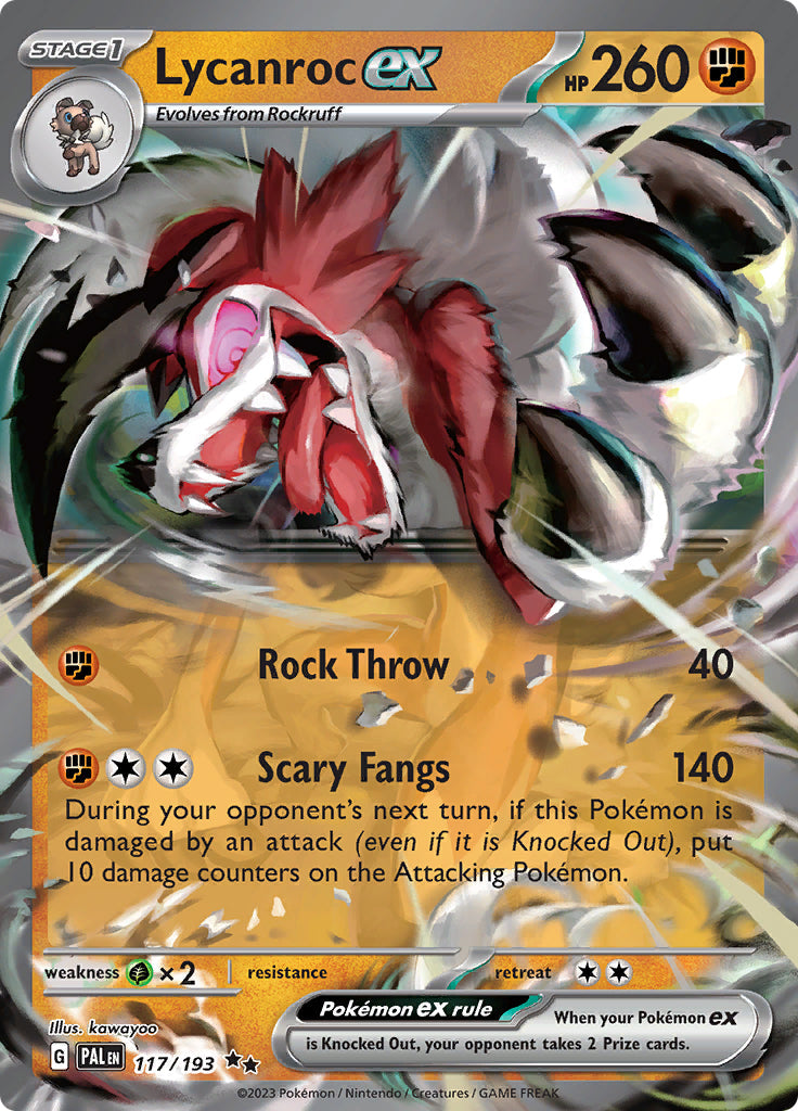 0117 Lycanroc Double Rare Paldea Evolved