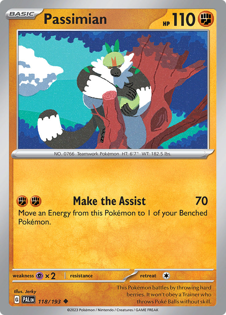 Pokemon Paldea Evolved Passimian #118