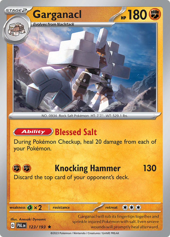 0123 Garganacl Rare Paldea Evolved