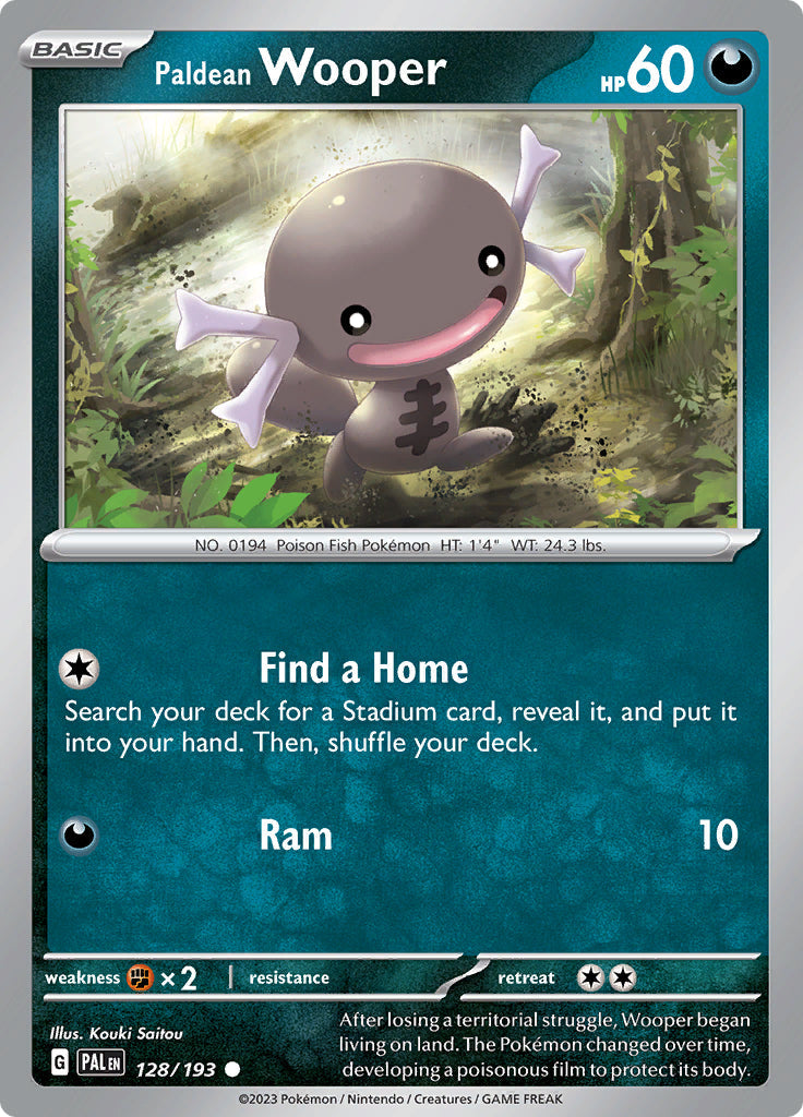 0128 Wooper Common Paldea Evolved