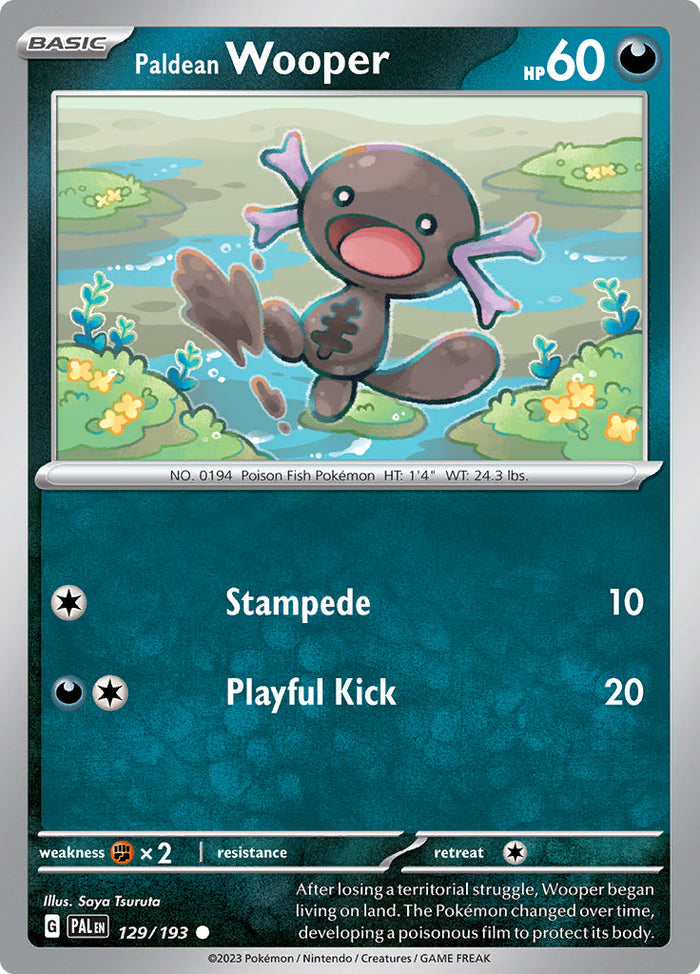 0129 Wooper Common Paldea Evolved