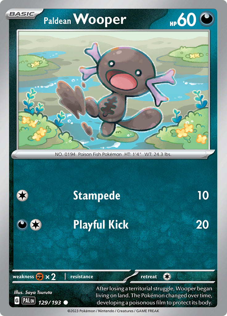 0129 Wooper Common Paldea Evolved
