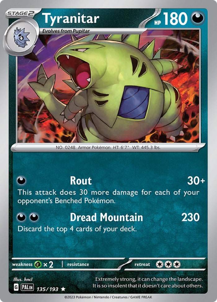 0135 Tyranitar Rare Paldea Evolved