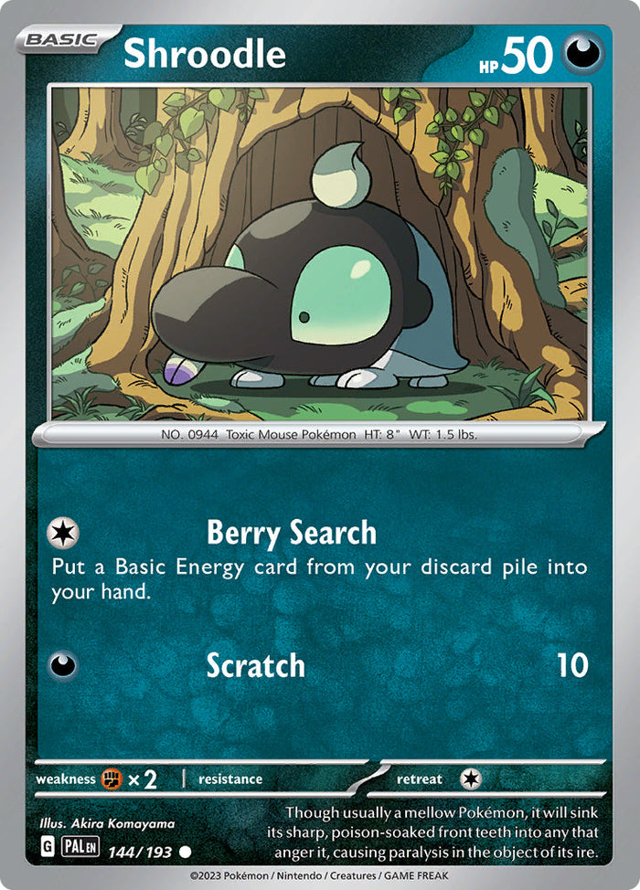 0144 Shroodle Common Paldea Evolved