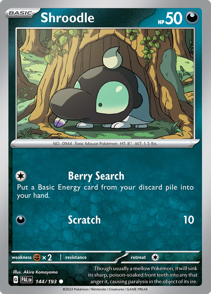0144 Shroodle Common Paldea Evolved
