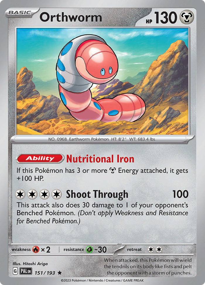 0151 Orthworm Rare Paldea Evolved