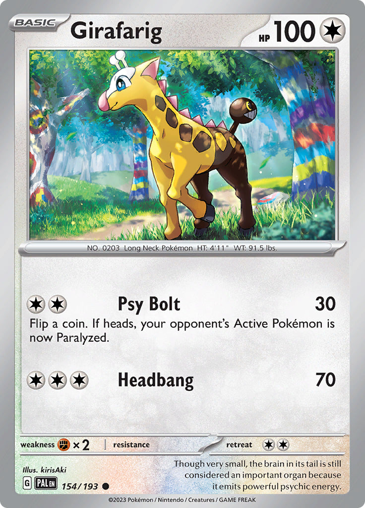 Pokemon Paldea Evolved Girafarig #154