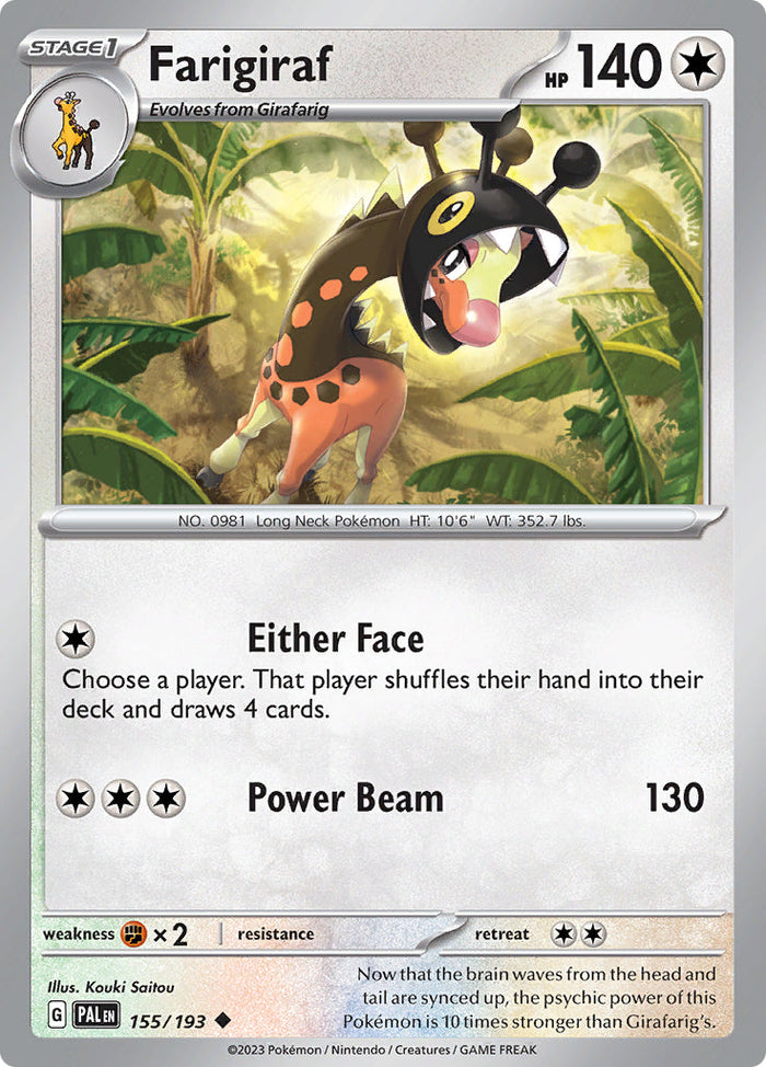 0155 Farigiraf Uncommon Paldea Evolved