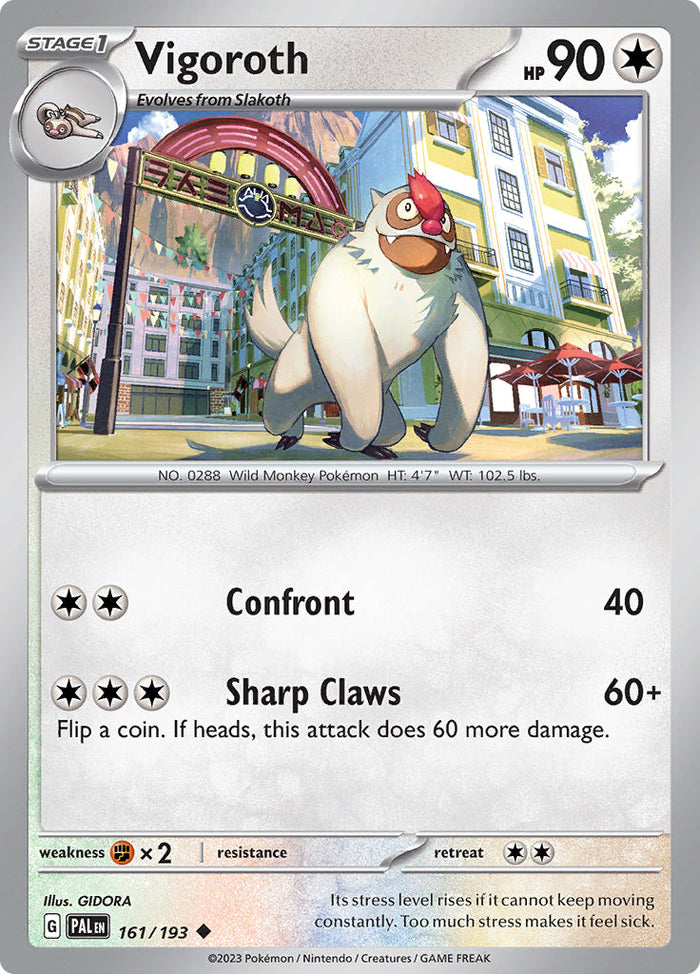 0161 Vigoroth Uncommon Paldea Evolved