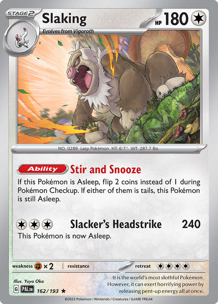 0162 Slaking Rare Paldea Evolved