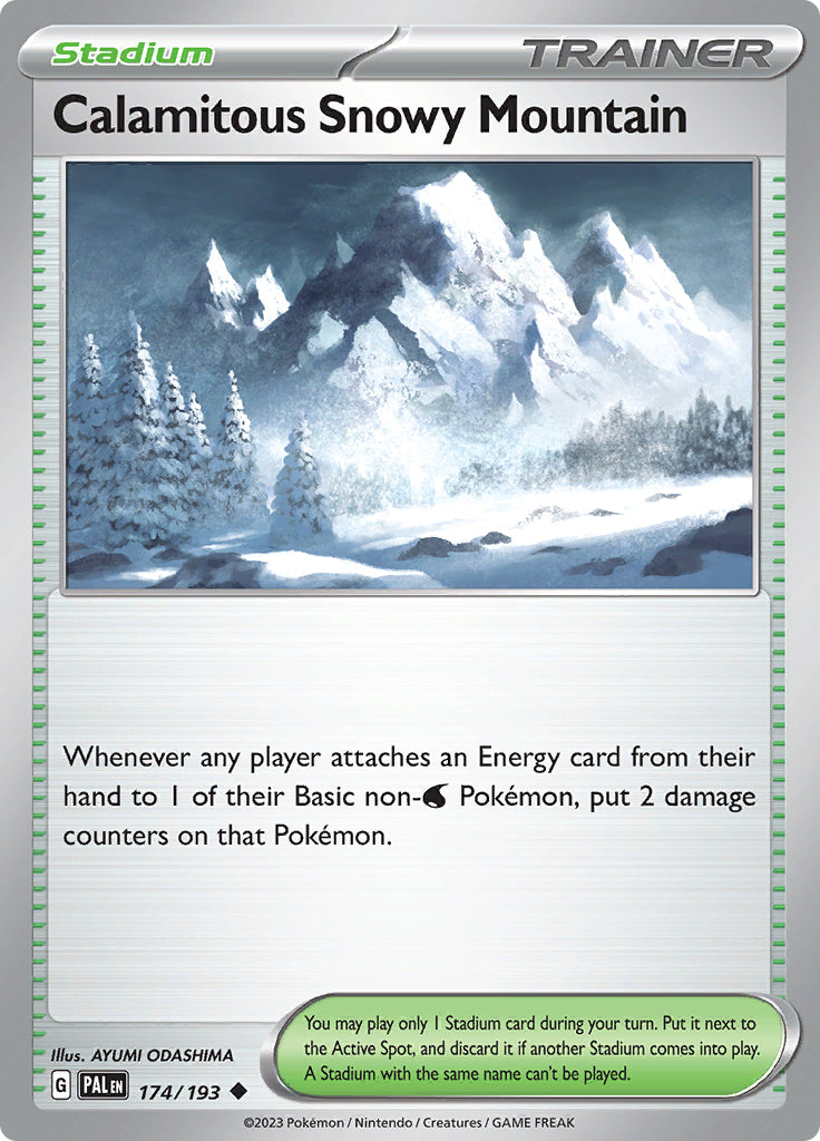 Pokemon Paldea Evolved Calamitous Snowy Mountain #174