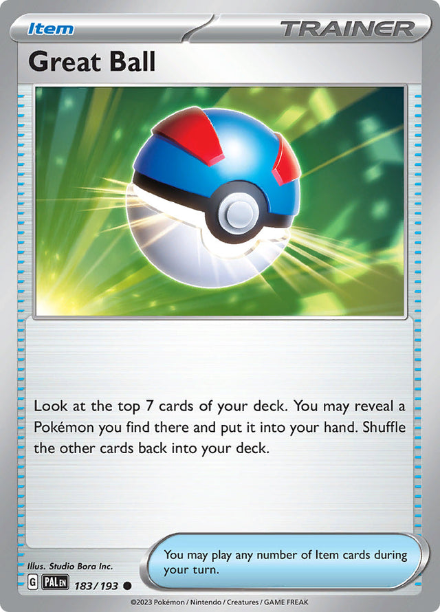 Pokemon Paldea Evolved Great Ball #183