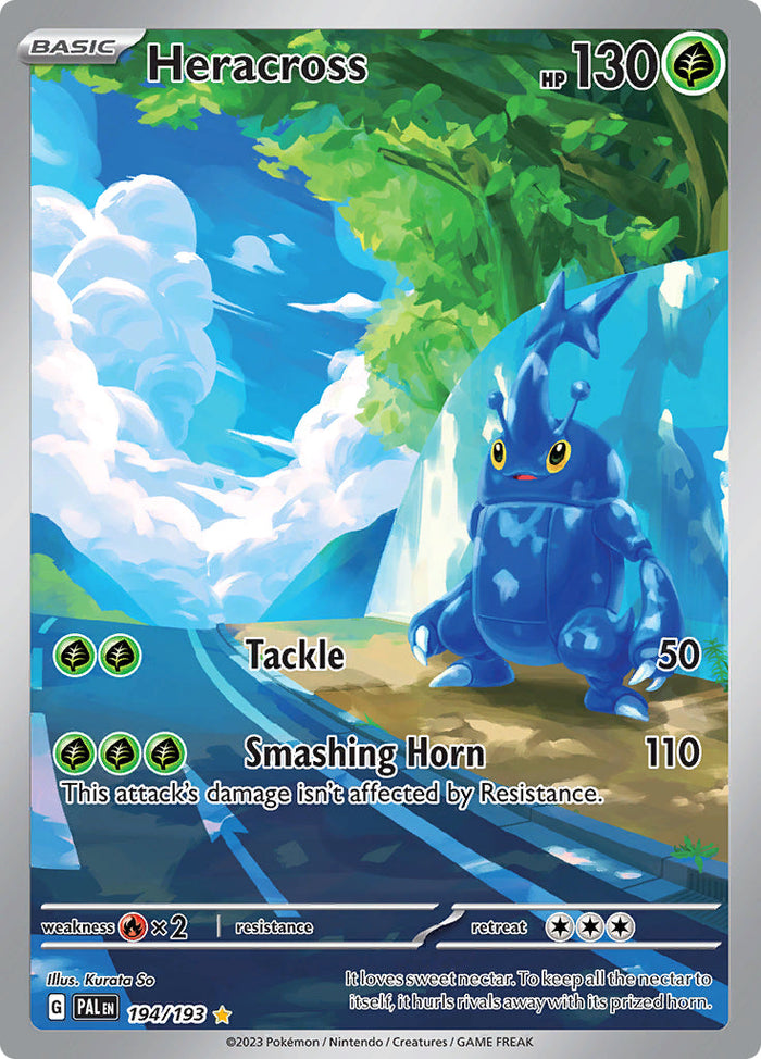 0194 Heracross Illustration Rare Paldea Evolved