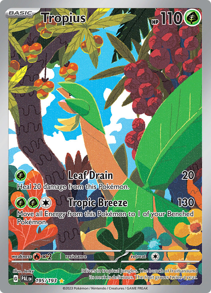 0195 Tropius Illustration Rare Paldea Evolved