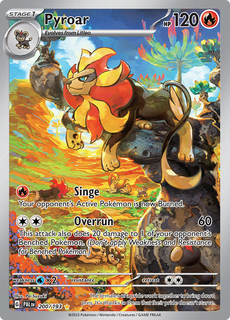 Pokemon Paldea Evolved Pyroar #200