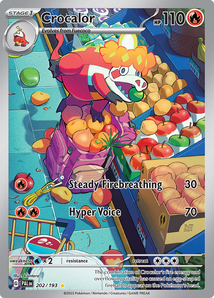 0202 Crocalor Illustration Rare Paldea Evolved