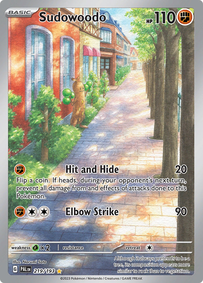0219 Sudowoodo Illustration Rare Paldea Evolved