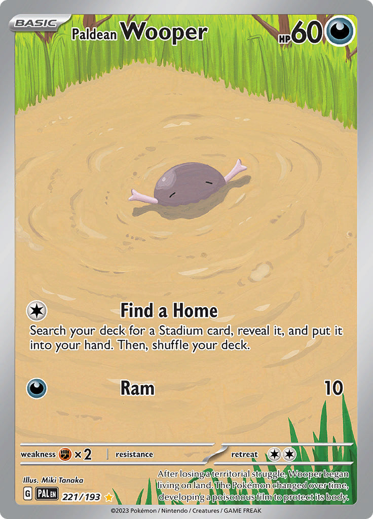 0221 Wooper Illustration Rare Paldea Evolved