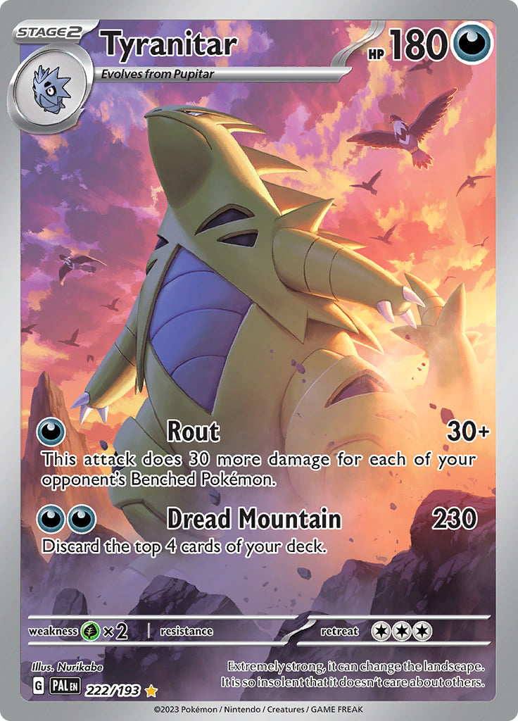 0222 Tyranitar Illustration Rare Paldea Evolved